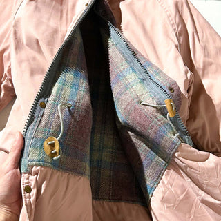 70's WOOLRICH サーモンピンク ダブルジップ フーデット マウンテン ジャケット