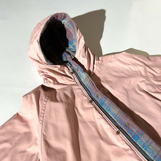 70's WOOLRICH サーモンピンク ダブルジップ フーデット マウンテン ジャケット