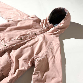 70's WOOLRICH サーモンピンク ダブルジップ フーデット マウンテン ジャケット