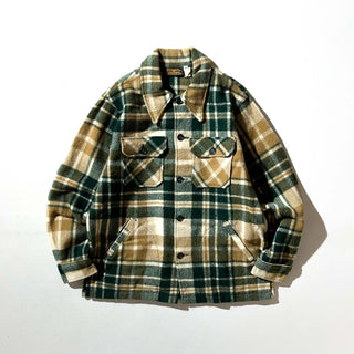 70's～80's Eddie Bauer ウール×ナイロン チェック シャツジャケット