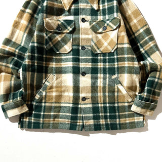 70's～80's Eddie Bauer ウール×ナイロン チェック シャツジャケット