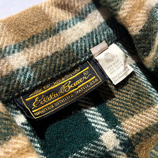 70's～80's Eddie Bauer ウール×ナイロン チェック シャツジャケット