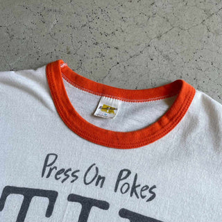 70's〜 RUSSELL ATHLETIC プリント リンガーTシャツ