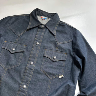 70's～ Sears "濃紺" スナップ ウエスタン デニム L/Sシャツ