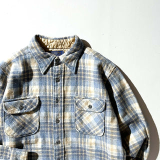 70's "made in USA" PENDLETON ウール チェック レギュラーカラー L/Sシャツ