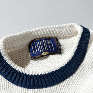 90's "made in USA" LIBERTY 星条旗 コットンニット セーター