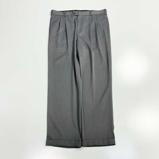00's PERRY ELLIS PORTFOLIO 2タック ワイドスラックス(グレー)