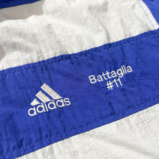 80's～90's ADIDAS デザイン  ボーダー ナイロンジャケット