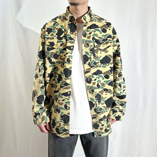 80's THE WOODSMAN ダックハンターカモ シャモア L/Sシャツ