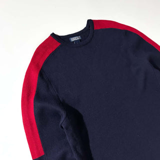 90's Lands' End ウール ライン ニット セーター