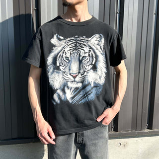 90's～00's Caribbean Dream ホワイトタイガー アニマル プリント Tシャツ