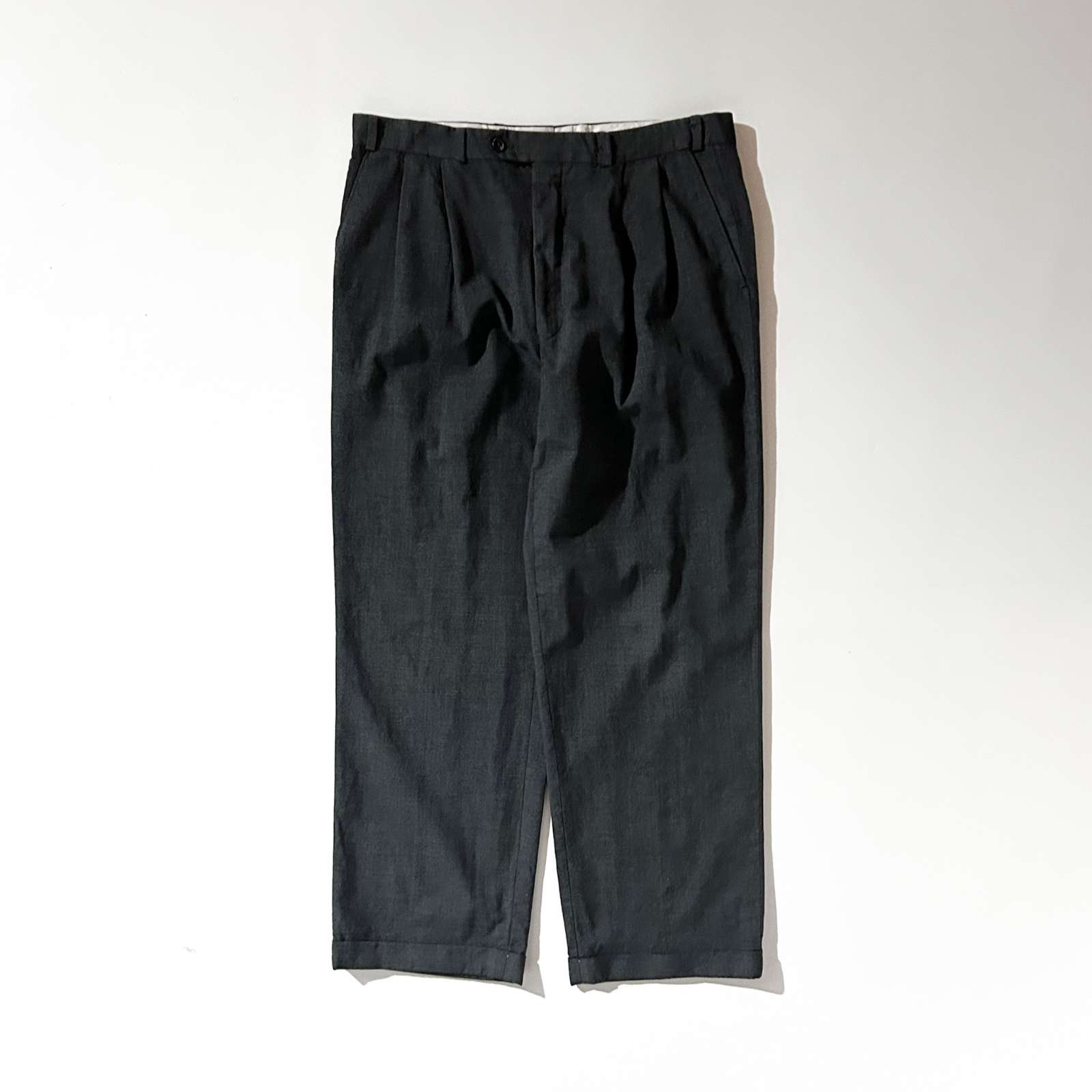 90's~00's DKNY グレー 2タック スラックス