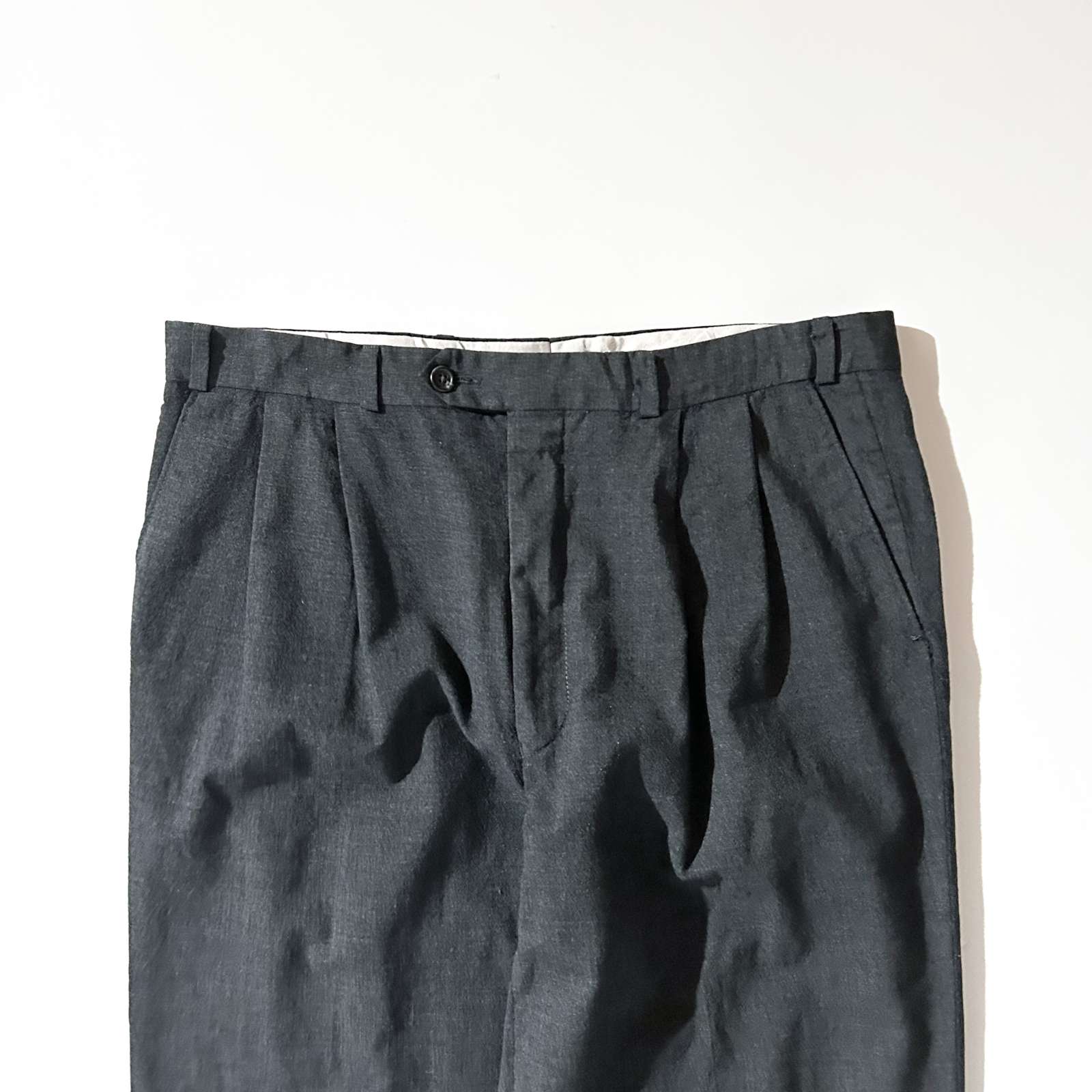 90's~00's DKNY グレー 2タック スラックス