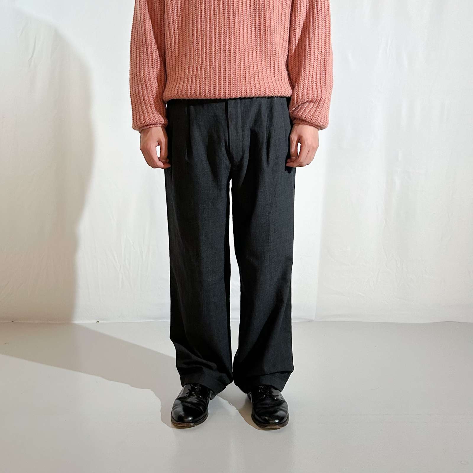 90's~00's DKNY グレー 2タック スラックス