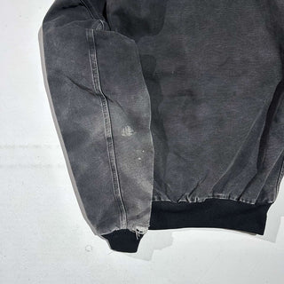 90's～ Carhartt ブラック 裏キルティング フェード ボロ ダック アクティブ ジャケット