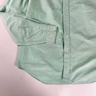 90's～ RALPH LAUREN ライトグリーン オックスフォード ボタンダウン L/Sシャツ