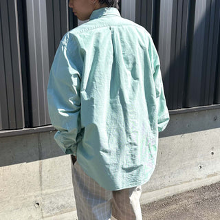 90's～ RALPH LAUREN ライトグリーン オックスフォード ボタンダウン L/Sシャツ