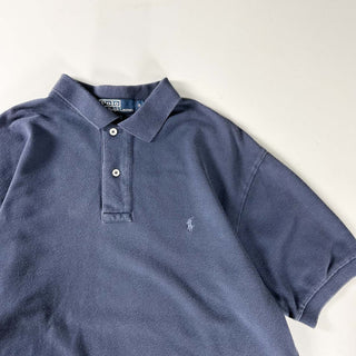 90's～ Ralph Lauren S/Sポロシャツ(ネイビー)