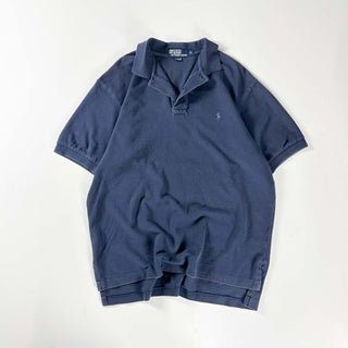 90's～ Ralph Lauren S/Sポロシャツ(ネイビー)