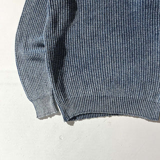 90's～ "made in USA" LE TIGRE インディゴ コットン ニット セーター