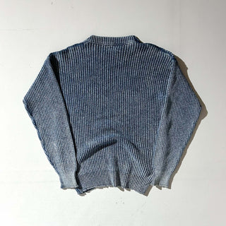 90's～ "made in USA" LE TIGRE インディゴ コットン ニット セーター