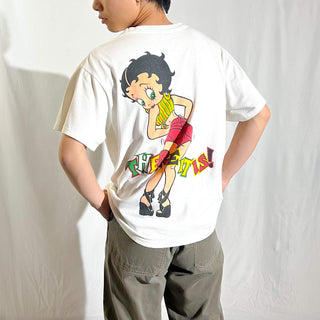 90's "made in USA" changes Betty Boop キャラクター リンクプリント Tシャツ