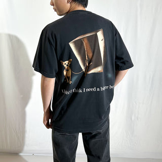 90's "made in USA" changes "HERE LIZARD…" TACO BELL 企業 両面プリント Tシャツ