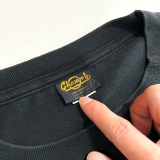90's "made in USA" changes "HERE LIZARD…" TACO BELL 企業 両面プリント Tシャツ