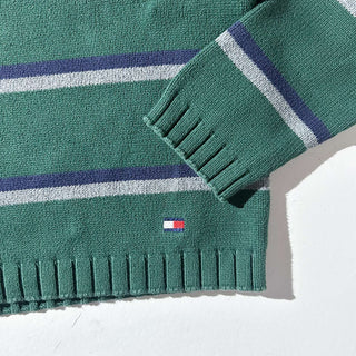 90's TOMMY HILFIGER ボーダー コットンニット セーター