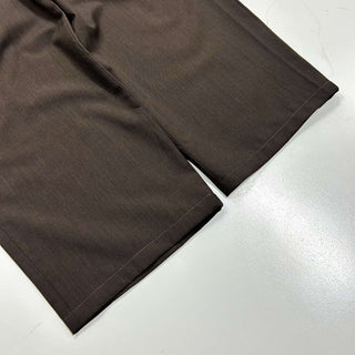 00's HARDY AMIES サマーウール 2タック ワイドスラックス(チャコール)