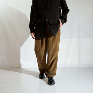 90's "dominican republic" LANDS' END ライトブラウン ２タック コーデュロイ パンツ