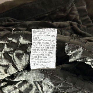 90's～00's PERRY ELLIS キルティング レザー ブルゾン ジャケット