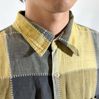 90's～00's FOCUS リネン×コットン レギュラー L/Sシャツ