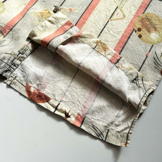 90's～00's Tommy Bahama シルク ボーリング 総柄 オープンカラー S/Sシャツ