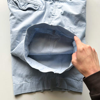 90's～ OLD RALPH LAUREN ６ポケット カーゴ ショーツ(ライトブルー)