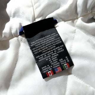 90's adidas 裏キルティング フーデッド ナイロン シェル ジャケット(ブルー)