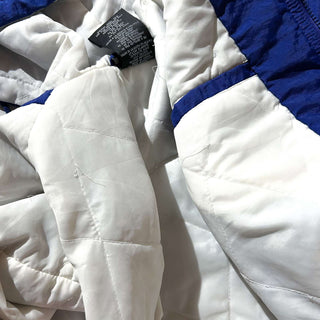 90's adidas 裏キルティング フーデッド ナイロン シェル ジャケット(ブルー)