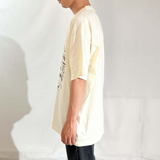90's "made in USA" FRUIT OF THE LOOM イラストマップ プリント Tシャツ