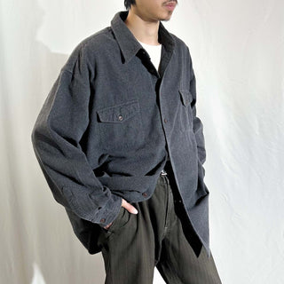 90's～00's ST.JOHN'S BAY グレー フランネル L/S シャツ