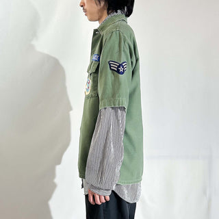 60's U.S.ARMY OG-107 カスタム ユーティリティー S/Sシャツ