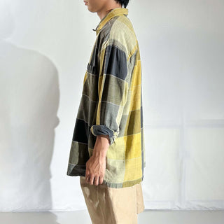 90's～00's FOCUS リネン×コットン レギュラー L/Sシャツ