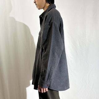 90's～00's ST.JOHN'S BAY グレー フランネル L/S シャツ