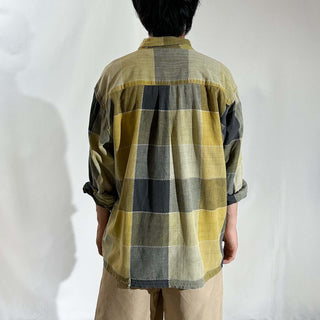 90's～00's FOCUS リネン×コットン レギュラー L/Sシャツ