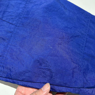 90's adidas 裏キルティング フーデッド ナイロン シェル ジャケット(ブルー)