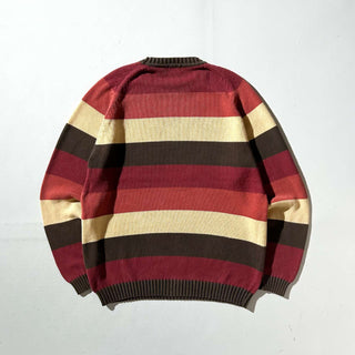 00's St. John's Bay ドリフタータイプ マルチボーダー ニット セーター
