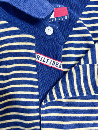 90's TOMMY HILFIGER ワンポイントロゴ ボーダー S/Sポロシャツ
