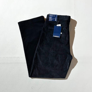 90's～ "deadstock" LANDS' END ２タック コーデュロイ パンツ (BLACK 30×30)
