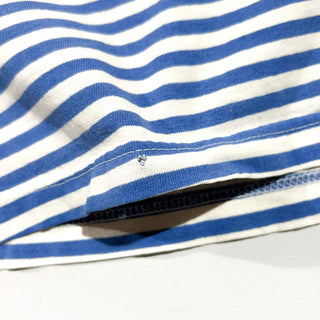 ～00's "made in USA" HANES ブルー×ホワイト 短丈 ボーダー Tシャツ
