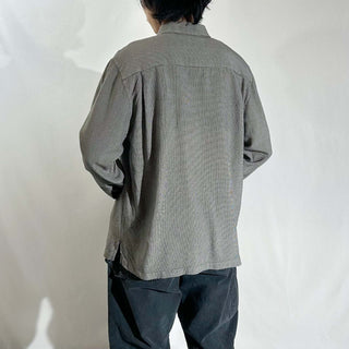 90's NAT NAST シルク 千鳥格子 L/Sシャツ