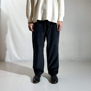 90's～ "deadstock" LANDS' END ２タック コーデュロイ パンツ (BLACK 30×30)